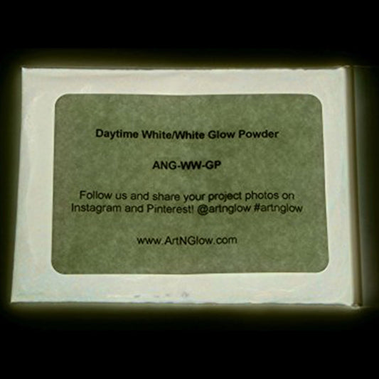 Glow in The Dark Pigment Powder - Neutral and Fluorescent Color for Art Painting, Fine Art, Nail Art Paint, and DIY Crafts - Long Lasting 10+ Color Options - Neutral White - (30 Grams/1 Ounce)