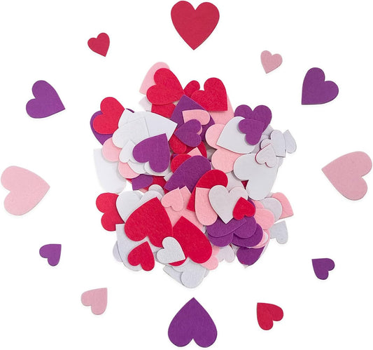 Heart Stickers, Self Adhesive Heart, Felt Decoration for School Bag, Craft Stickers for Scrapbooking Supplies Kit