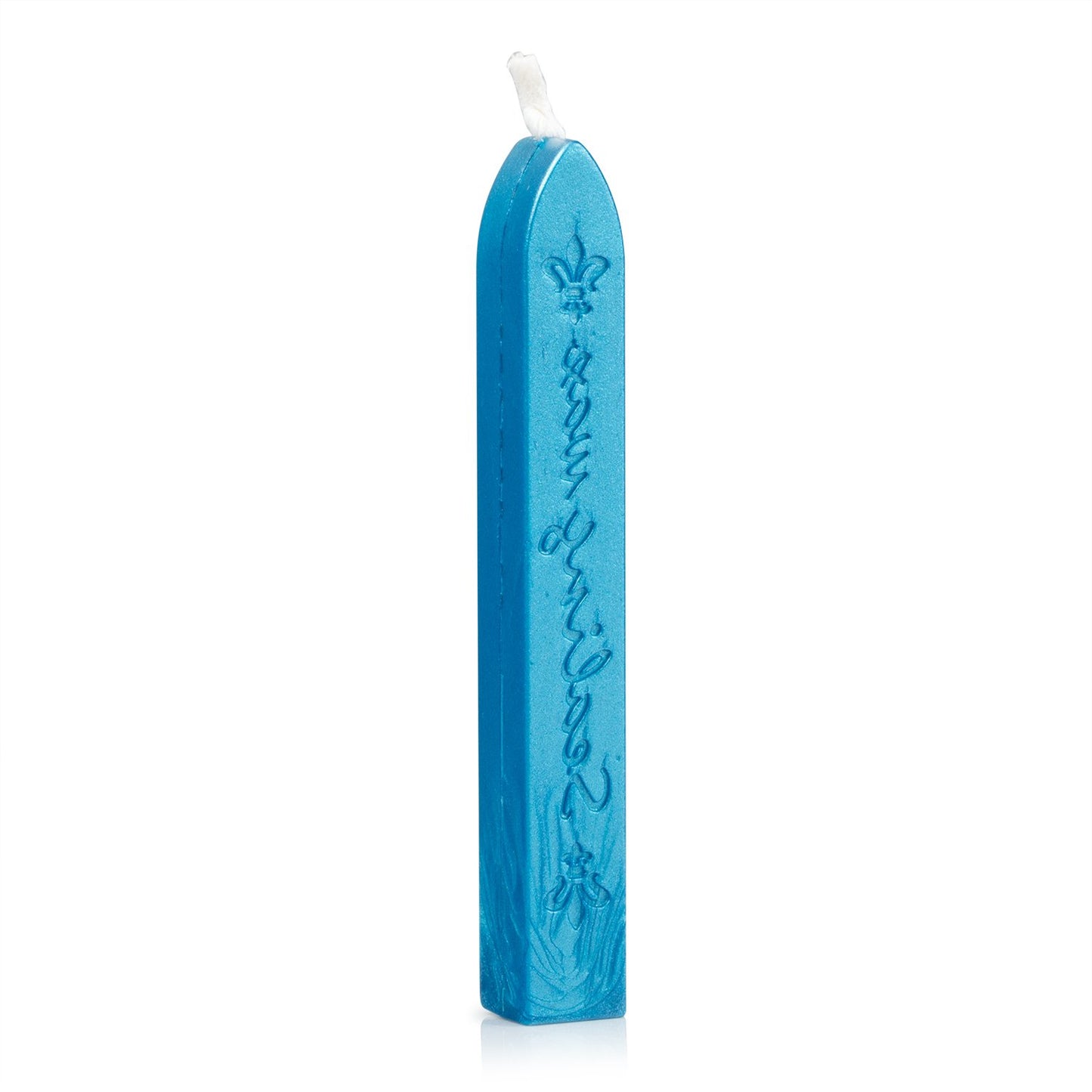 Mceal Sealing Wax Stick with Wick Flower De Luce of France Retro 10 Pieces Pack(Sky Blue)