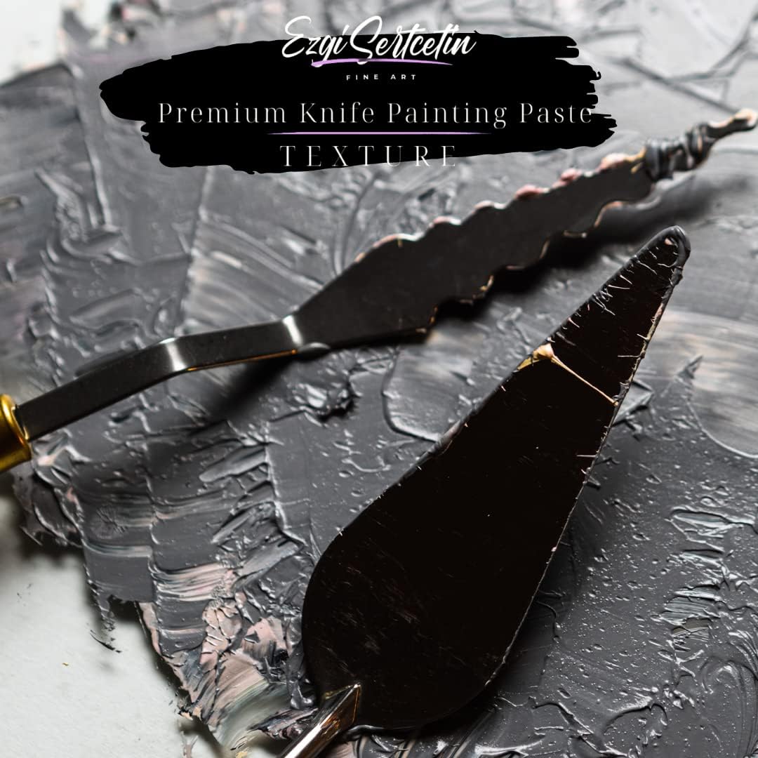 Premium Palette Knife Painting Paste|Modeling Paste|Texture Paste|Authentic Bright Colors|Ready to Use|Easy to Apply| 6oz (Brownie)