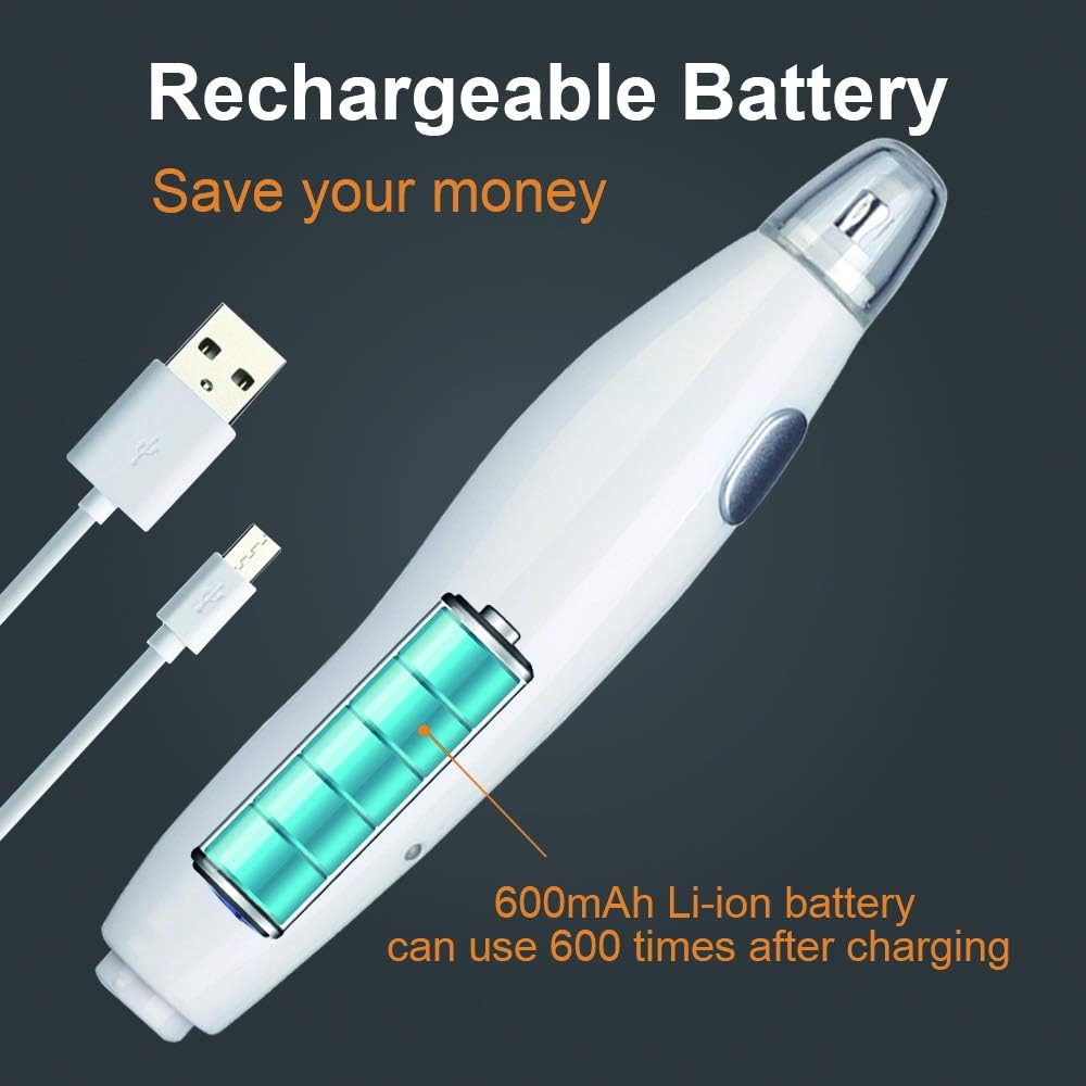 AFMAT EE03 Electric Eraser for Artists, 140 Eraser Refills, Rechargeable Electric Erasers for Drawing, Artist Erasers for Drafting, Painting, Sketching, Architectural Plans, Detailer Tool-White