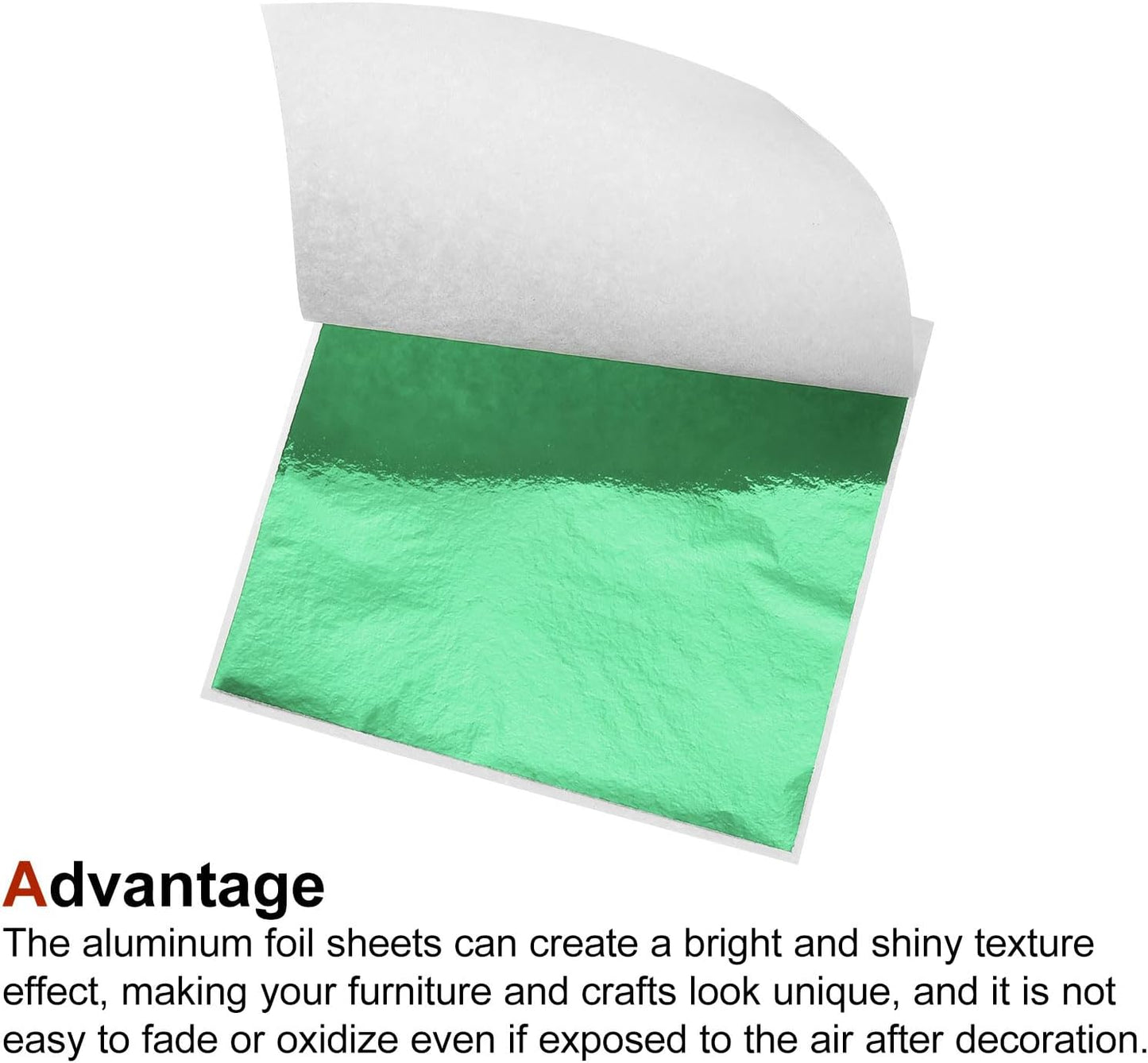 MECCANIXITY Gold Leaf Foil Sheet, Blue Green Leaf Papers, 3.3 Inch x 3.1 Inch for Art Decoration, Sculptures, Painting, Pack of 150 Pcs