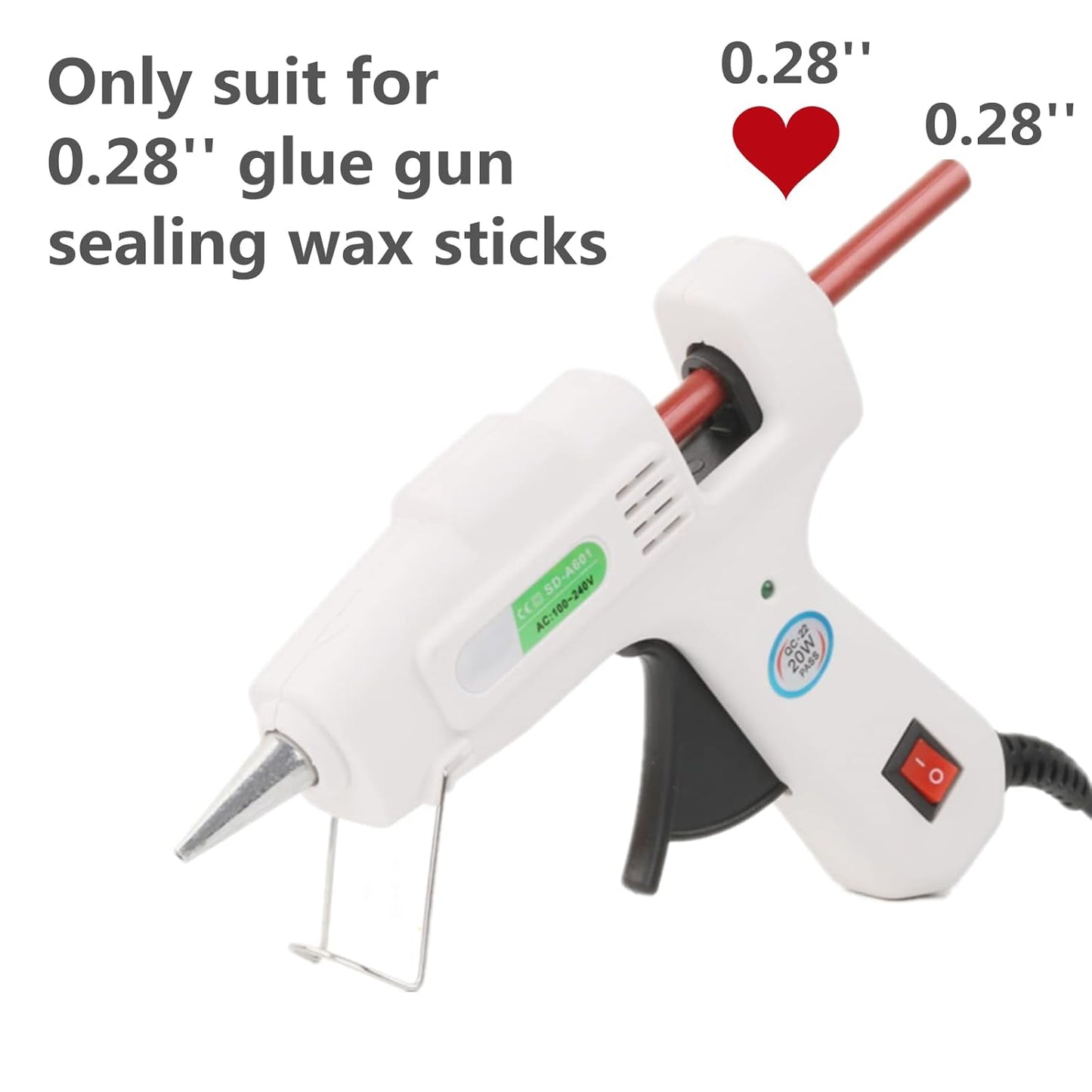 20Pcs Wax Seal Sticks Set with Glue Gun, Great for Wedding Invitations, Envelopes, Gift Wrapping (20, White)