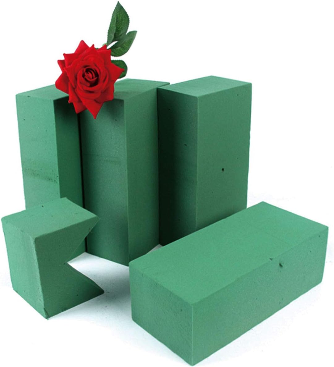 6 PCS Floral Foam Bricks, Florist Flower Foam Green Bricks Flower Arrangement Brick Supplies for Florist Craft