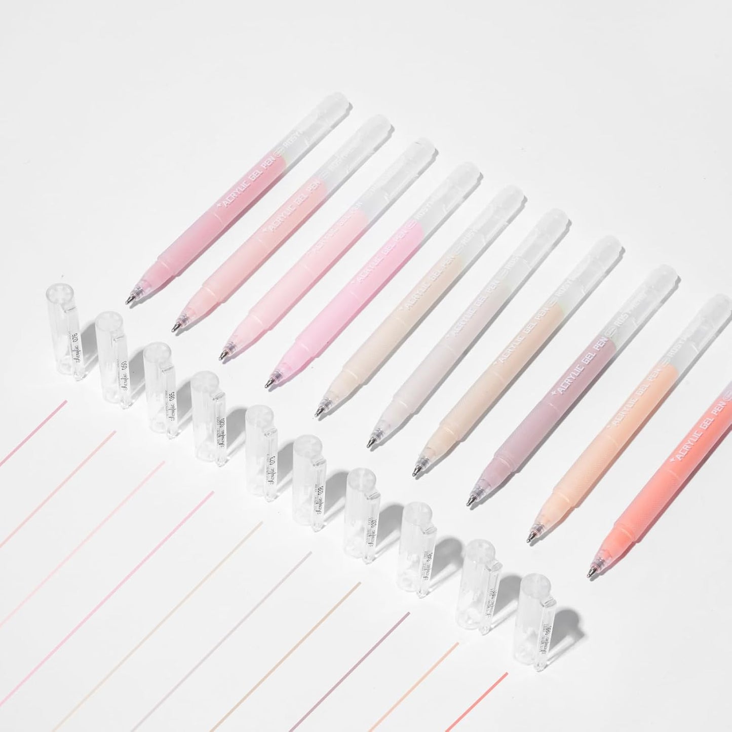 ROSYMENG 10 Colors Acrylic Gel Pens Set, Big-Capacity Ink Acrylic Paint Pen for Adults Coloring Books, Waterproof Paint Markers for Canvas, Rock, Wood, Drawing Doodling, Ceramic, Fabric, DIY Crafts