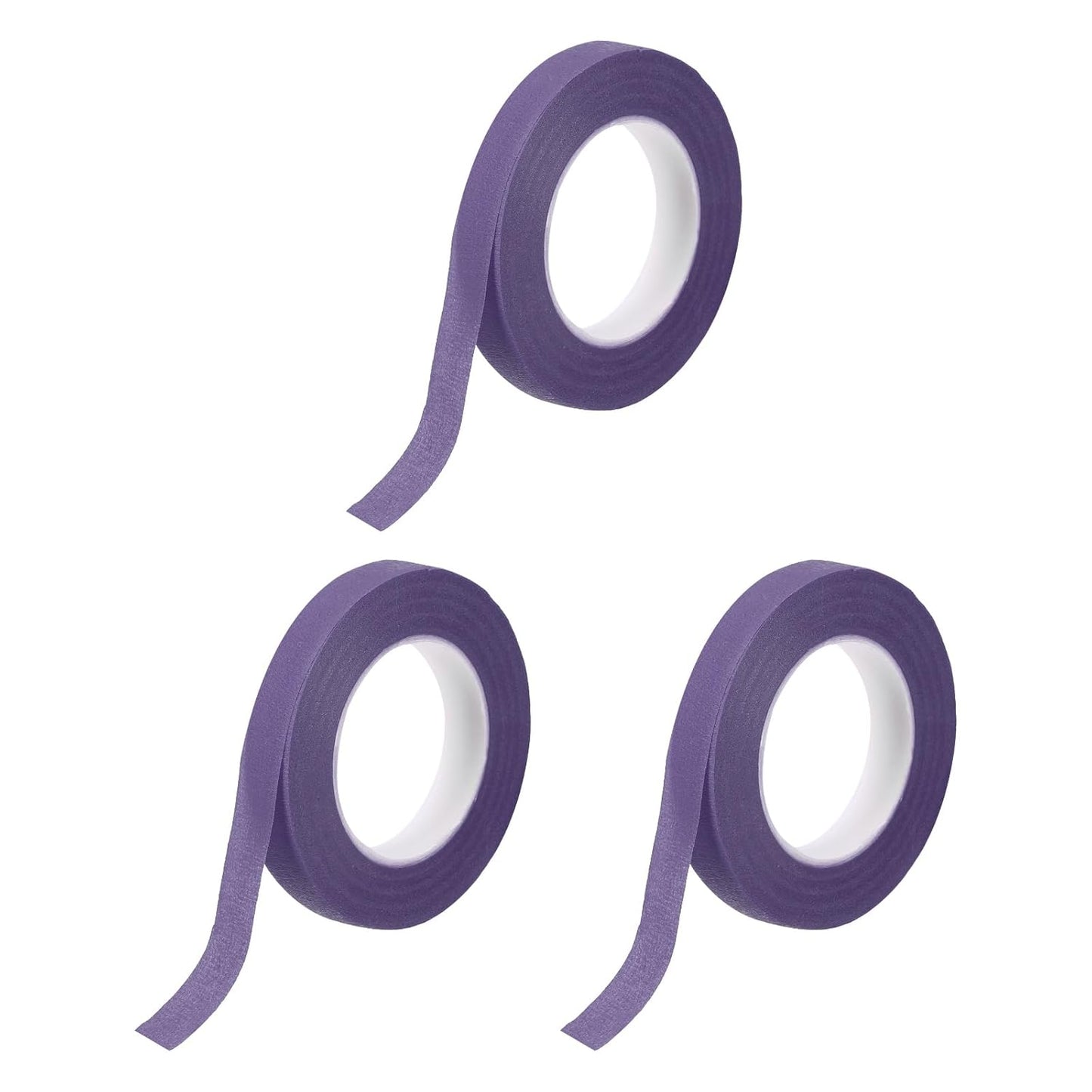 MECCANIXITY 3 Rolls Floral Tapes, 30 Yard x 1/16 in Florist Crepe Flowers Bouquets Tape Adhesive Waterproof for Flower Arranging Wrapping, Purple