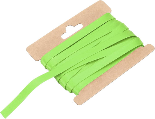 MECCANIXITY Double Fold Bias Tape for Sewing 1/3 Inch x 6 Yards Satin Pre-fold Continuous Binding Tape for Seaming Quilting Hemming Binding DIY Crafts, Green