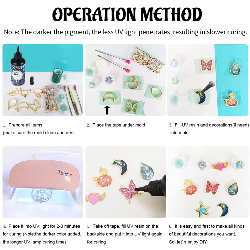 Crystal Clear Hard UV Resin Upgraded Formula Ultraviolet Fast Curing for Jewelry Making Craft Decoration, Hard Transparent Glue Solar Cure Sunlight Activated Resin (1000g)