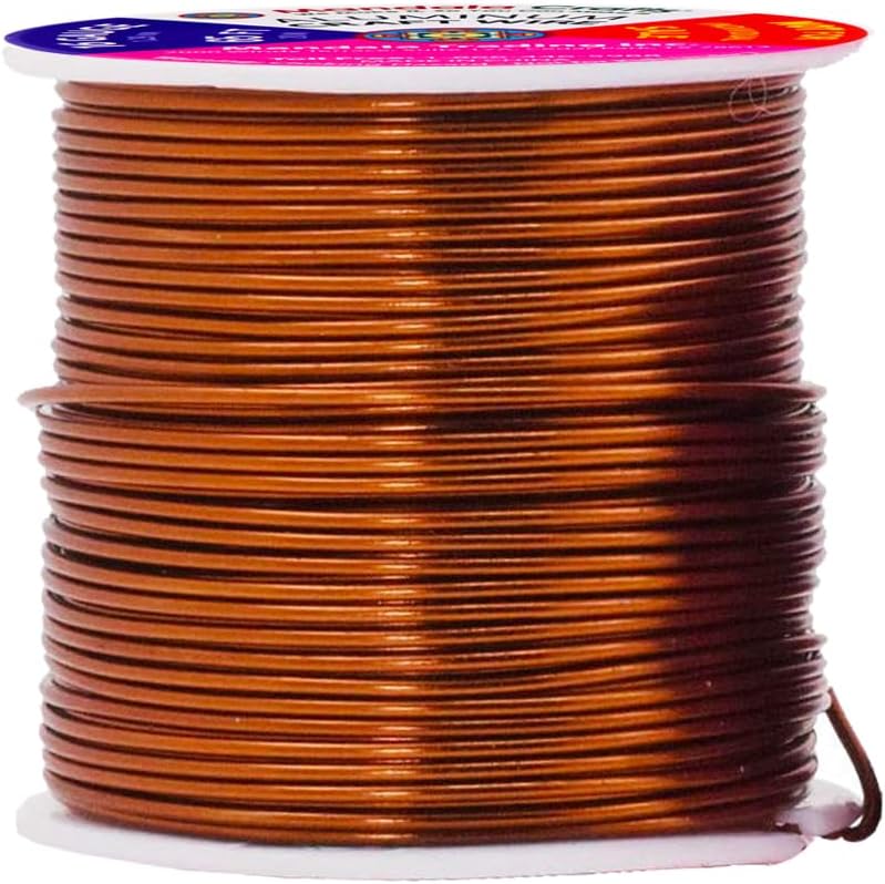 Mandala Crafts 16 Gauge Anodized Aluminum Craft Wire for Jewelry Making – 390 FT Colored Flexible Silver Copper Purple Gold Brown Red Wire - Bendable for Bonsai Armature Crafting Sculpting