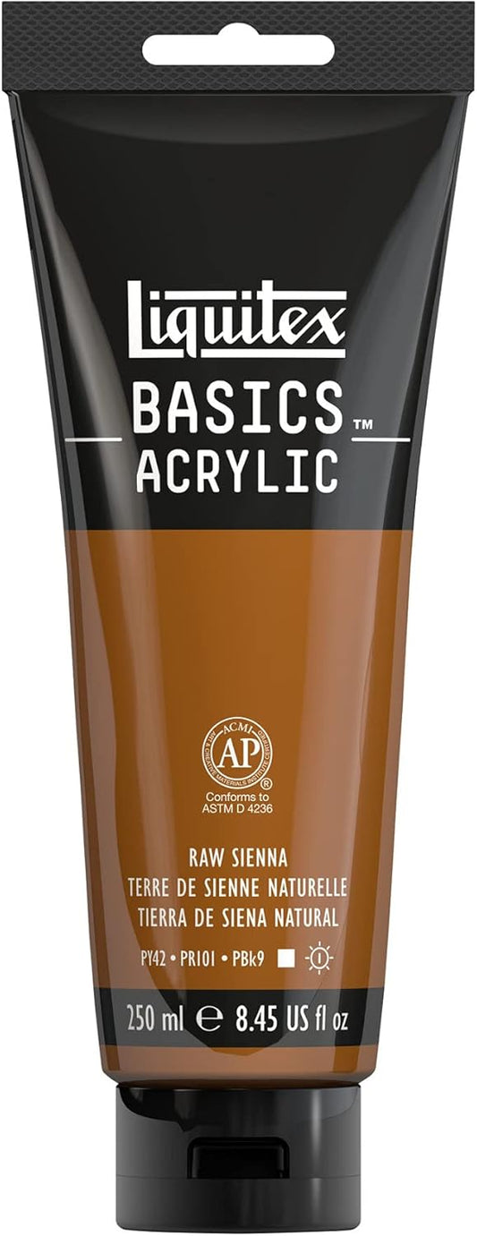 Liquitex BASICS Acrylic Paint, 250ml (8.5-oz) Tube, Raw Sienna