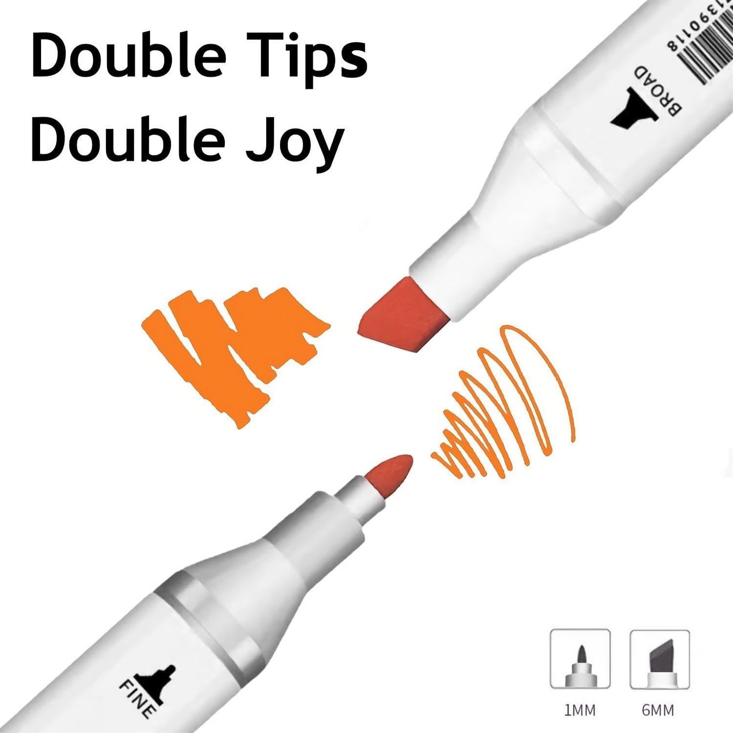 6pcs Multicolor Alcohol Markers Under 5 dallors, Dual Tips Art Markers Drawing Sketched Double Tipped for Kids Beginners Adults