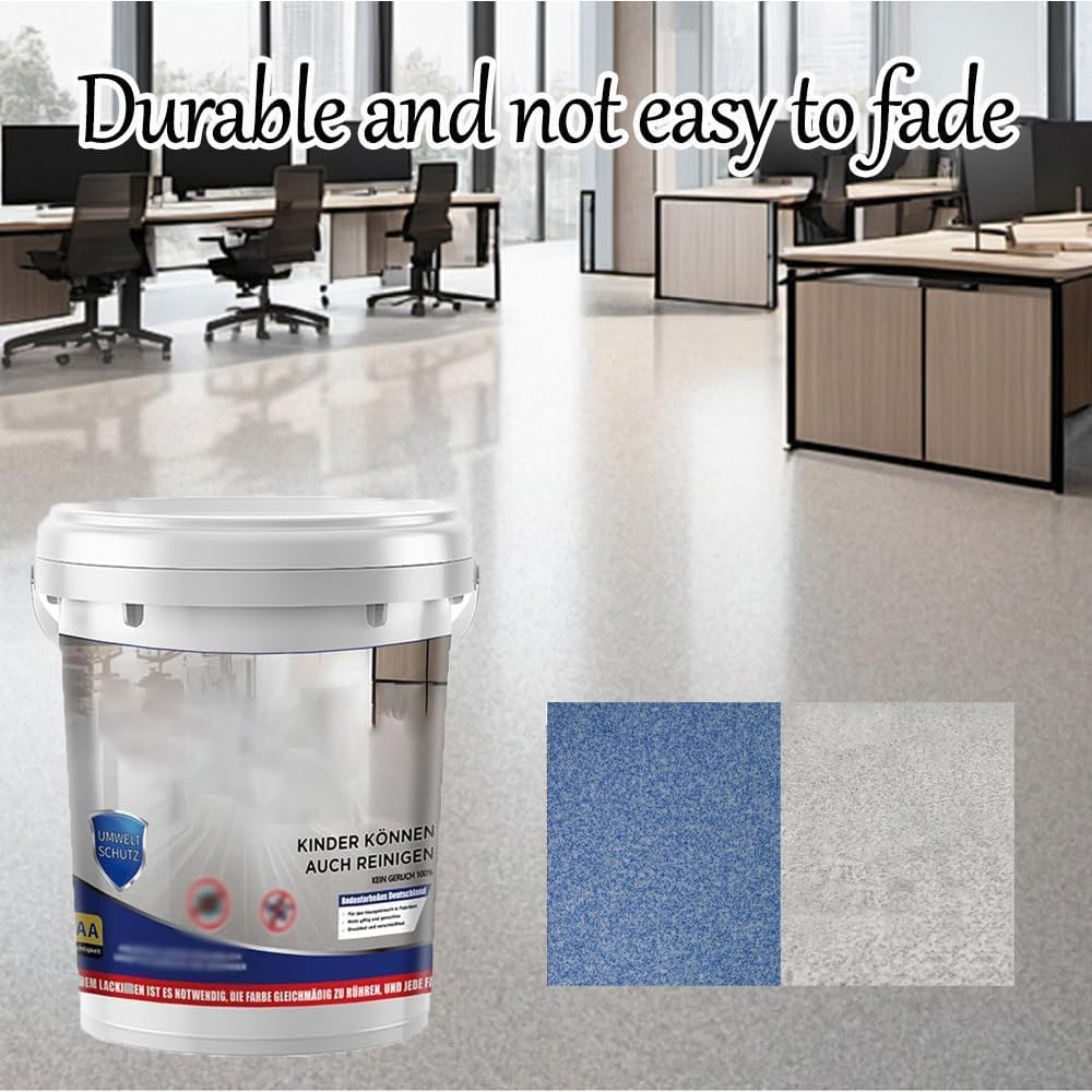 Louis Forest Epoxy Floor Paint, High-Gloss Marble Effect Epoxy Floor Coating (Blue-A,1pcs)