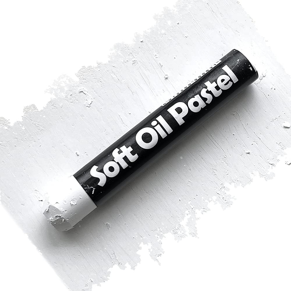 12 Pcs Monochrome Artists Grade Soft Oil Pastels Vibrant and Creamy Colored Chalk Pastels Art Supplies Set for Professionals Painting Drawing White Black 01