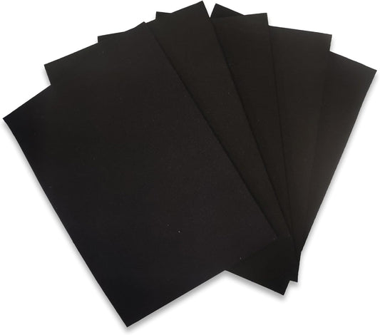 Neoprene Fabric Assortment Sample Patch Sheet Packs for Sewing Material Wetsuit Repair (5 Pack, 3mm Black)