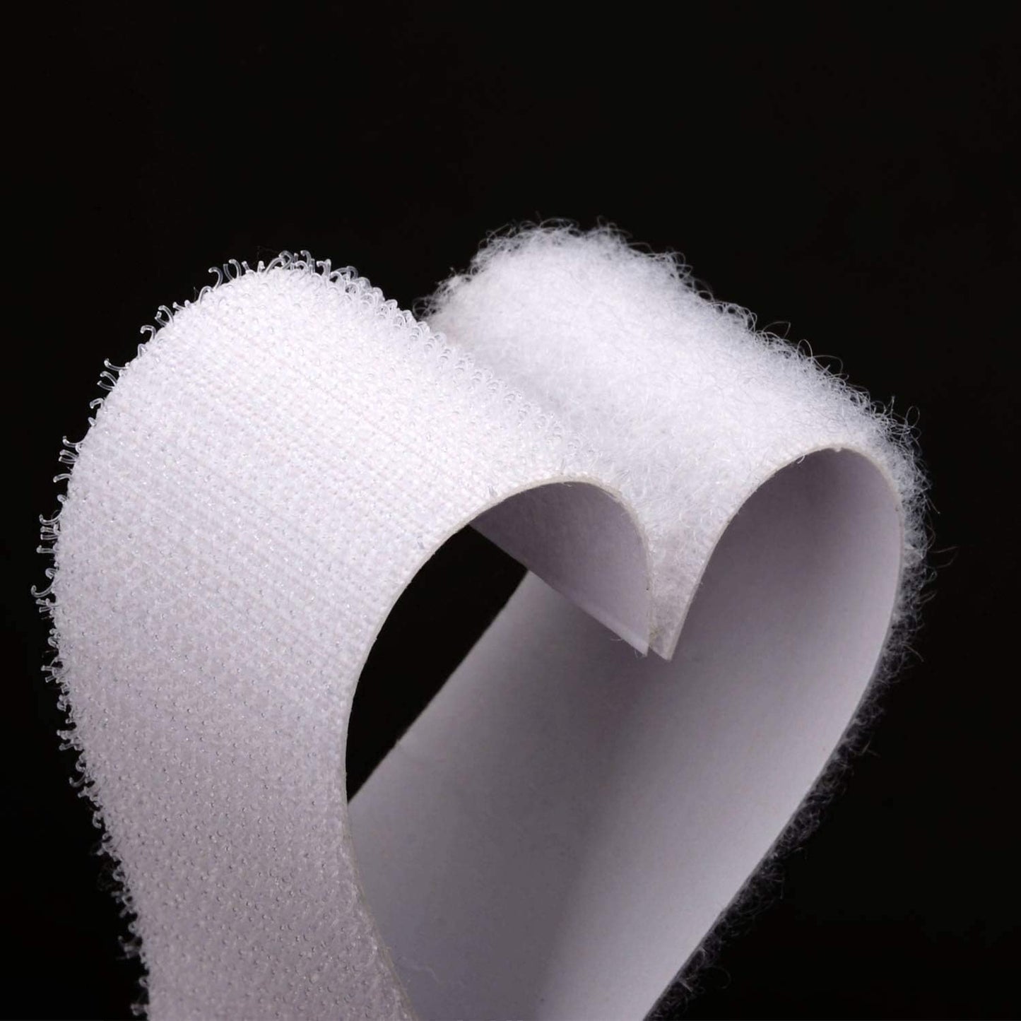 BRAVESHINE Industrial-Strength Self Adhesive Hook and Loop Roll - 1.2 Inch 16.5FT Double Sided Hook and Loop Strips Fasteners Tape for Sewing, Pedal Board, Mounting or Hanging Items - White