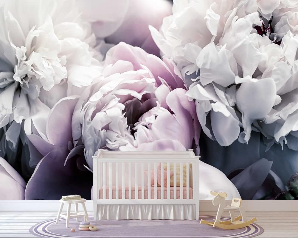 Floral Wallpaper Mural Large Rose Flowers Mural for Bedroom Living Room Wall (not self-Adhesive)