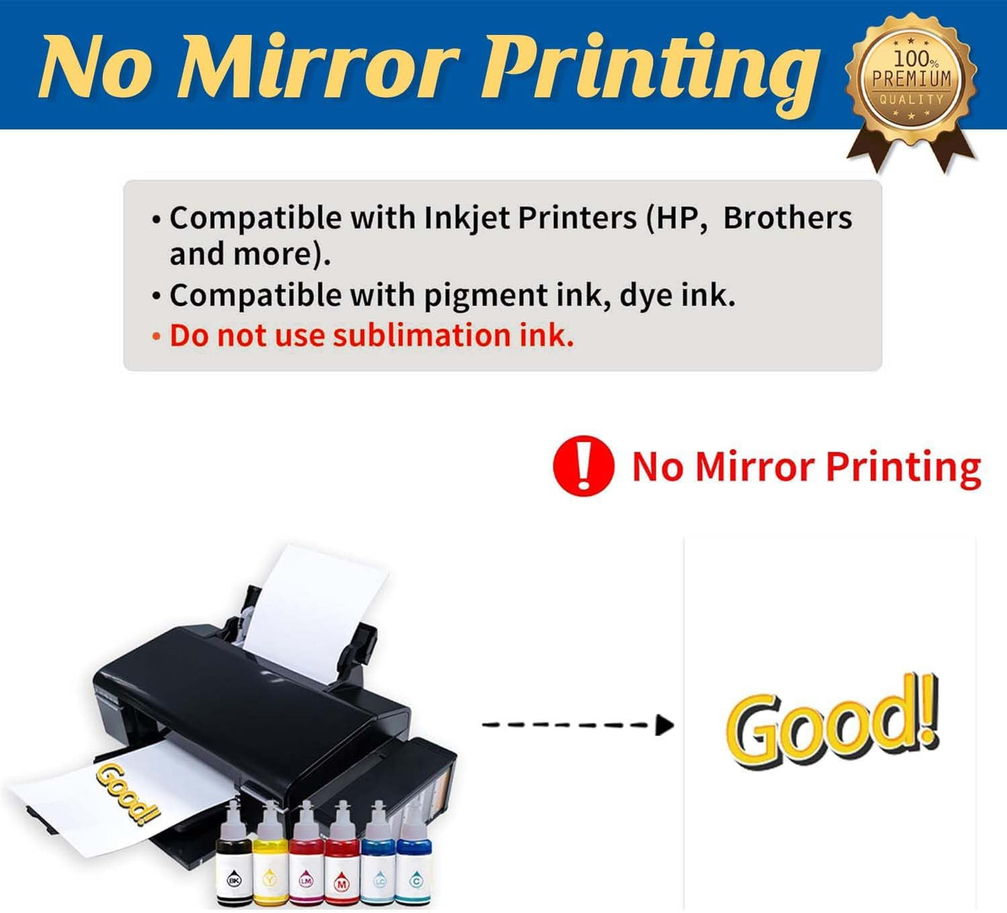 TransOurDream Heat Transfer Paper for Dark T Shirts (25 Sheets, 8.5x11", Dark 1.0) Iron on Transfers Paper for Inkjet Printer Printable Heat Transfer Vinyl for Dark Fabrics