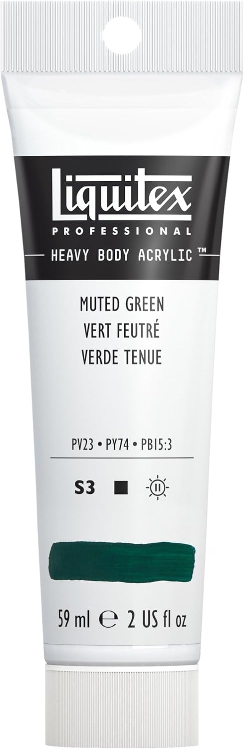 Liquitex Professional Heavy Body Acrylic Paint, 2-oz (59ml) Tube, Muted Green