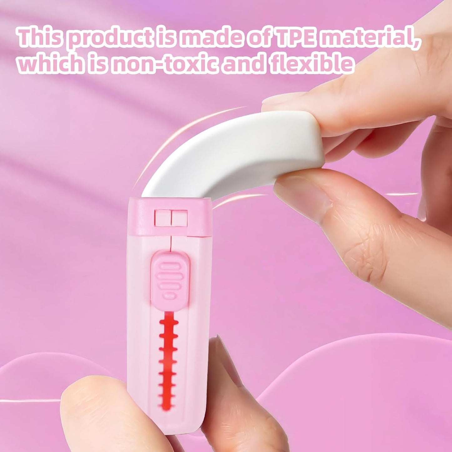 3+1 Pack Rubber Erasers Sliding Retractable Eraser, Soft Cute Erasers Push Pull Large Pencil Erasers with Plastic Sleeve 3 Refill Eraser for School Students Kids Office Home Supplies, Pink