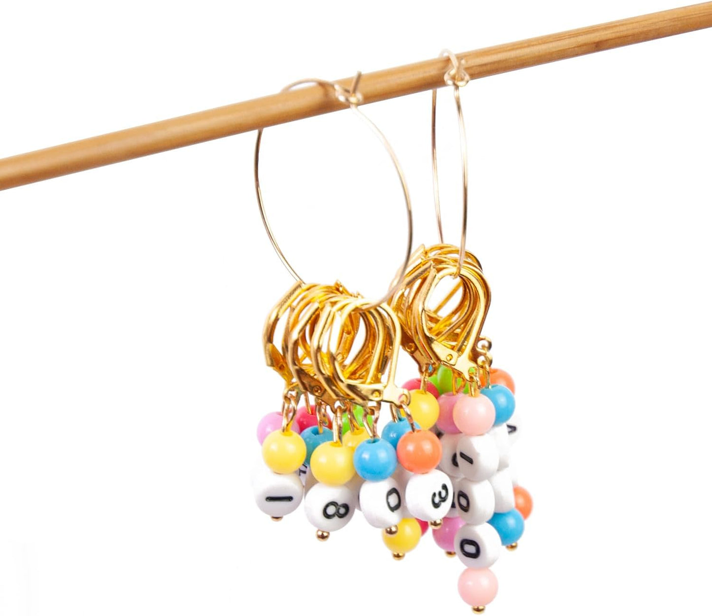 NIUGRECF DIY Knitting Tool Sets 27Pcs Including Number Beads Stitch Markers/Mini Scissors/Rotation Counter/Storage Bag - for Knitting Crocheting Weaving Sewing Quilting Jewelry Making.