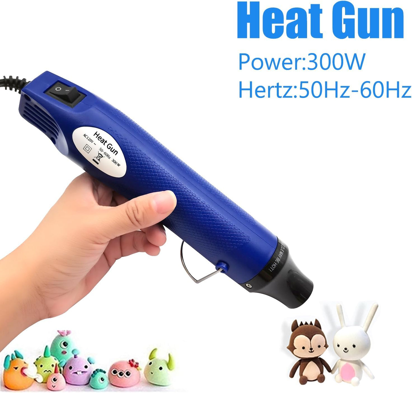 Heat Gun, Mini Hot Air Gun for DIY Crafts Portable Heat Air Gun Tool for Embossing Shrink Wrapping Drying Paint