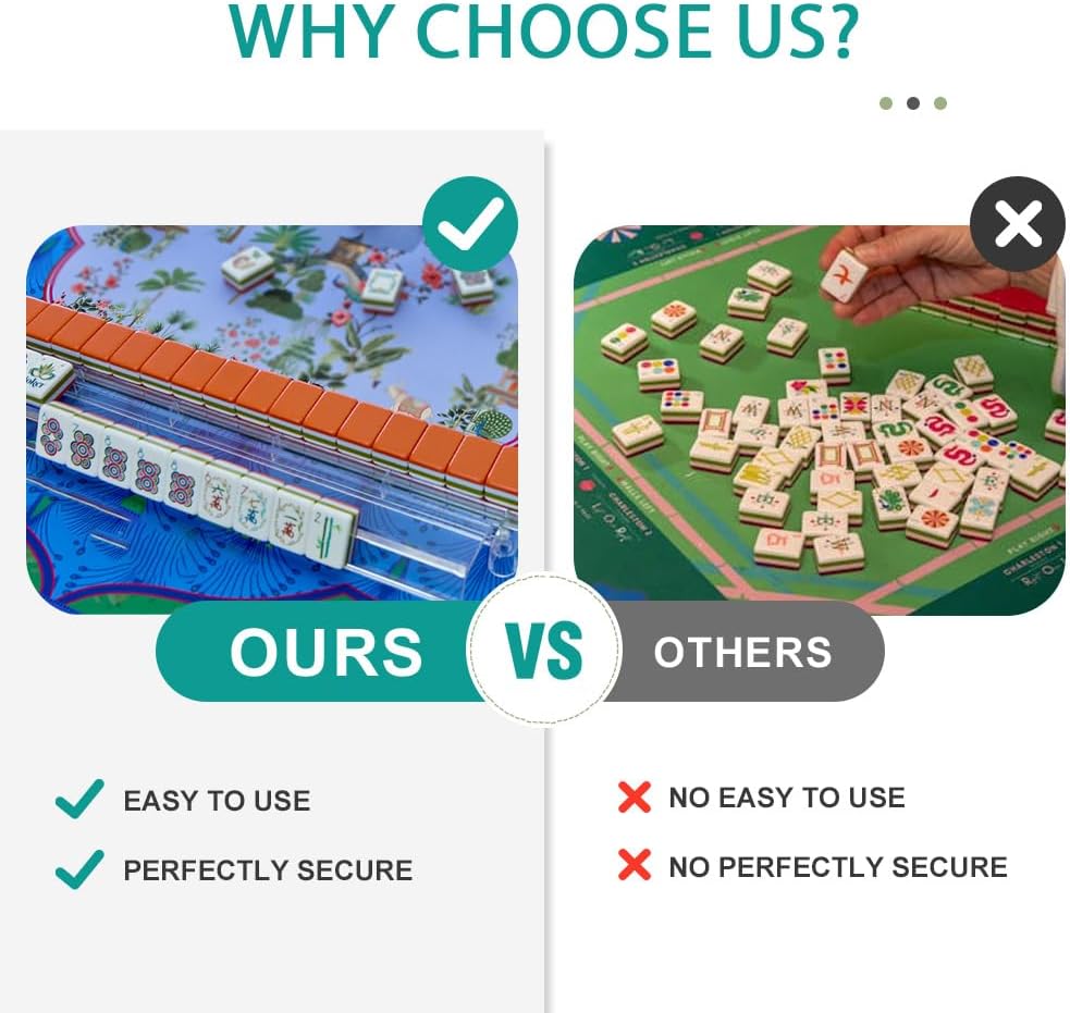 Mahjong Rack Pusher Set, Mahjong Racks with Pushers, 4PCS Acrylic Clear Mahjong Racks, 4 Transparent Acrylic Mahjong Rack, Mahjong Accessories