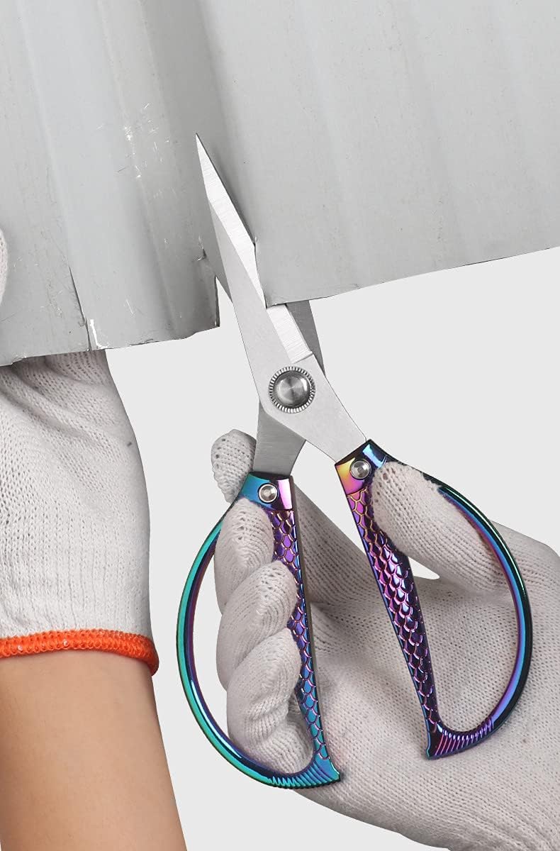 Rainbow all purpose scissors heavy duty - for kitchen, office, home use Industrial grade