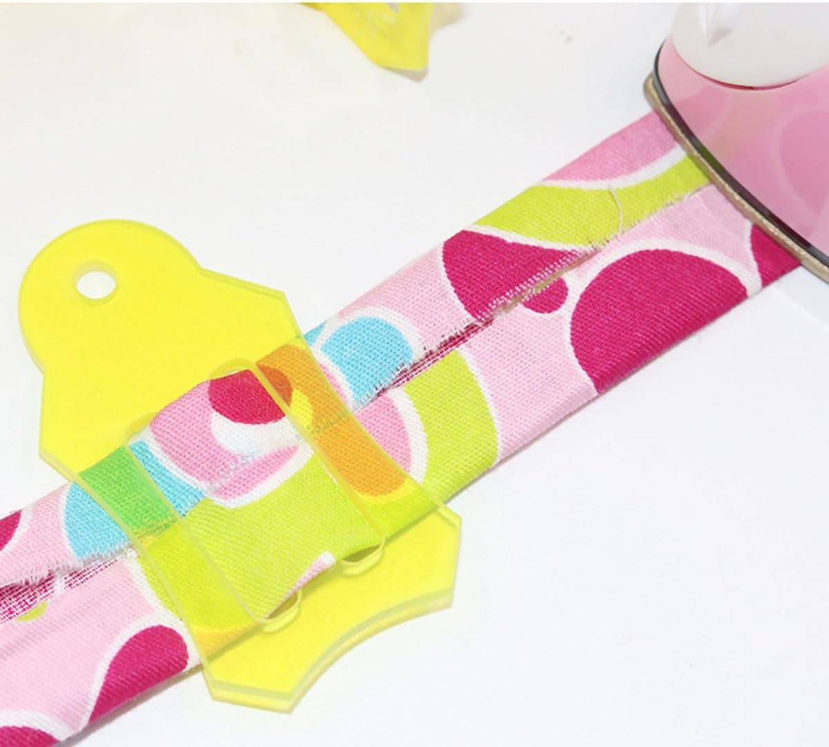 Bequilter Fabric Bias Tape Maker Tools Set of 15 Size Fabric Sewing Quilting Bias Binding Maker Come with 40 pcs of Multi-Color Quilting Pins Jelly Roll Sasher Tool Set