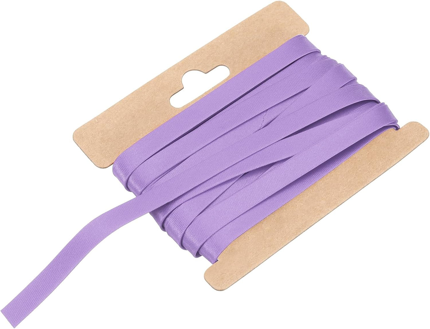 MECCANIXITY Double Fold Bias Tape for Sewing 1/3 Inch x 6 Yards Satin Pre-fold Continuous Binding Tape for Seaming Quilting Hemming Binding DIY Crafts, Light Purple