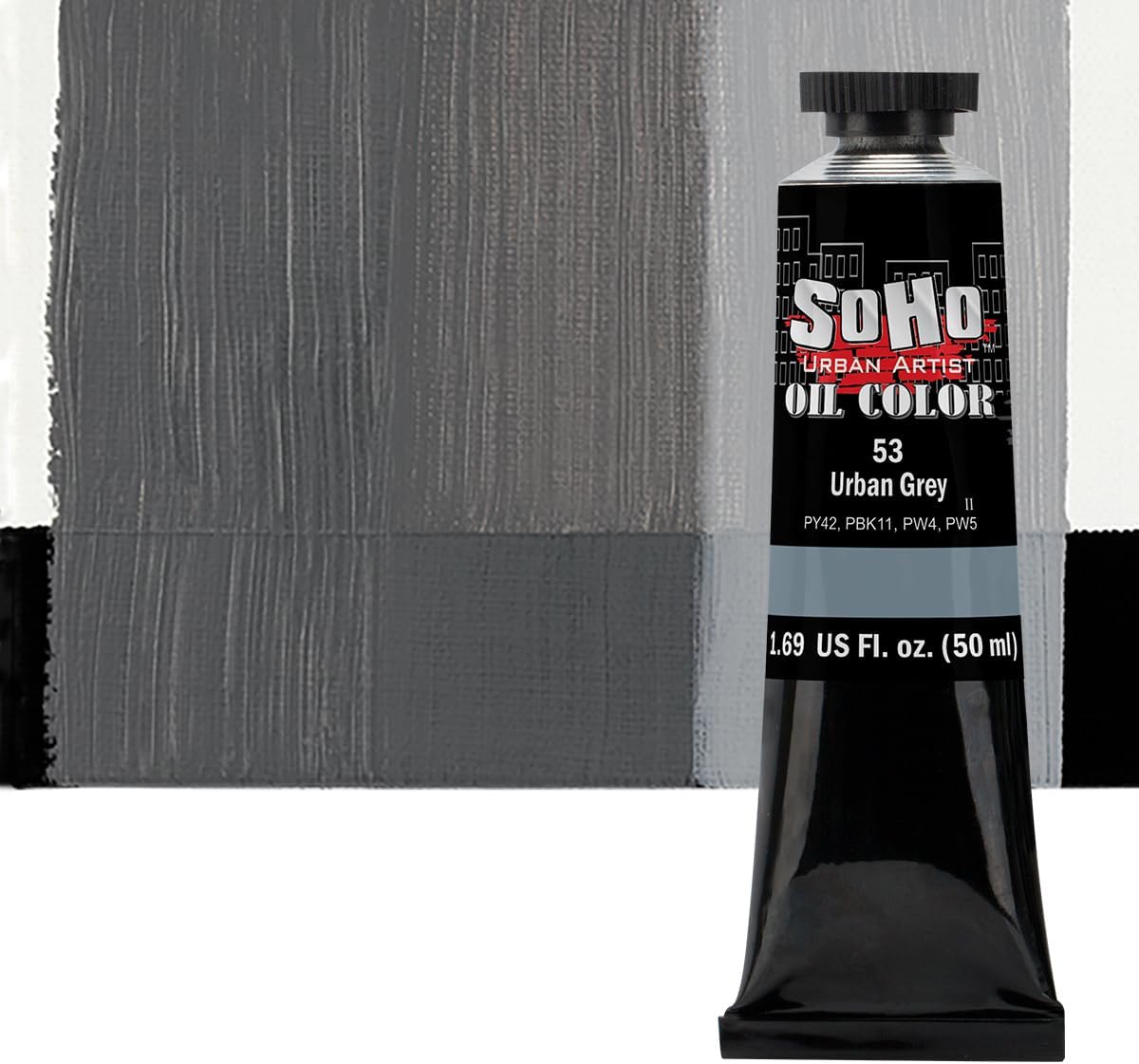 Soho Urban Artist Oil Paint - Urban Grey, 50 ml Tube - Best Valued Oil Colors for Painting, Excellent Pigment Load