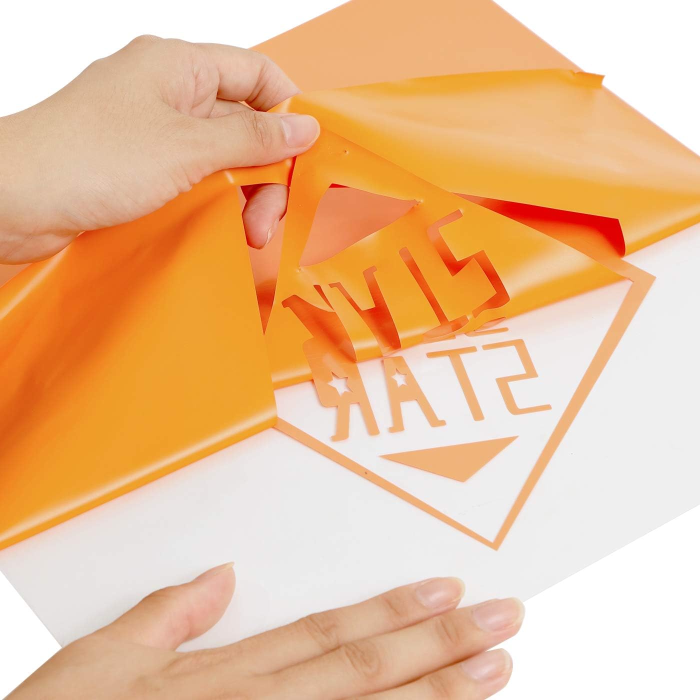 RENLITONG Orange HTV Iron on Vinyl 12Inch by 10ft Roll Heat Transfer Vinyl for T-Shirt HTV Rolls for All Cutter Machine - Easy to Cut & Weed for Heat Transfer Design