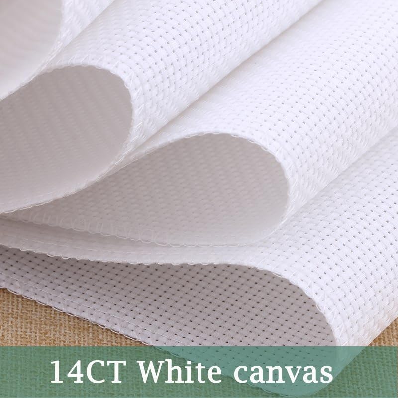 Stitchmelody 14CT Counted Cross Stitch Kits,DMC Unprinted Pattern Embroidery Set Needlework-Cactus 13.4''×13.8''