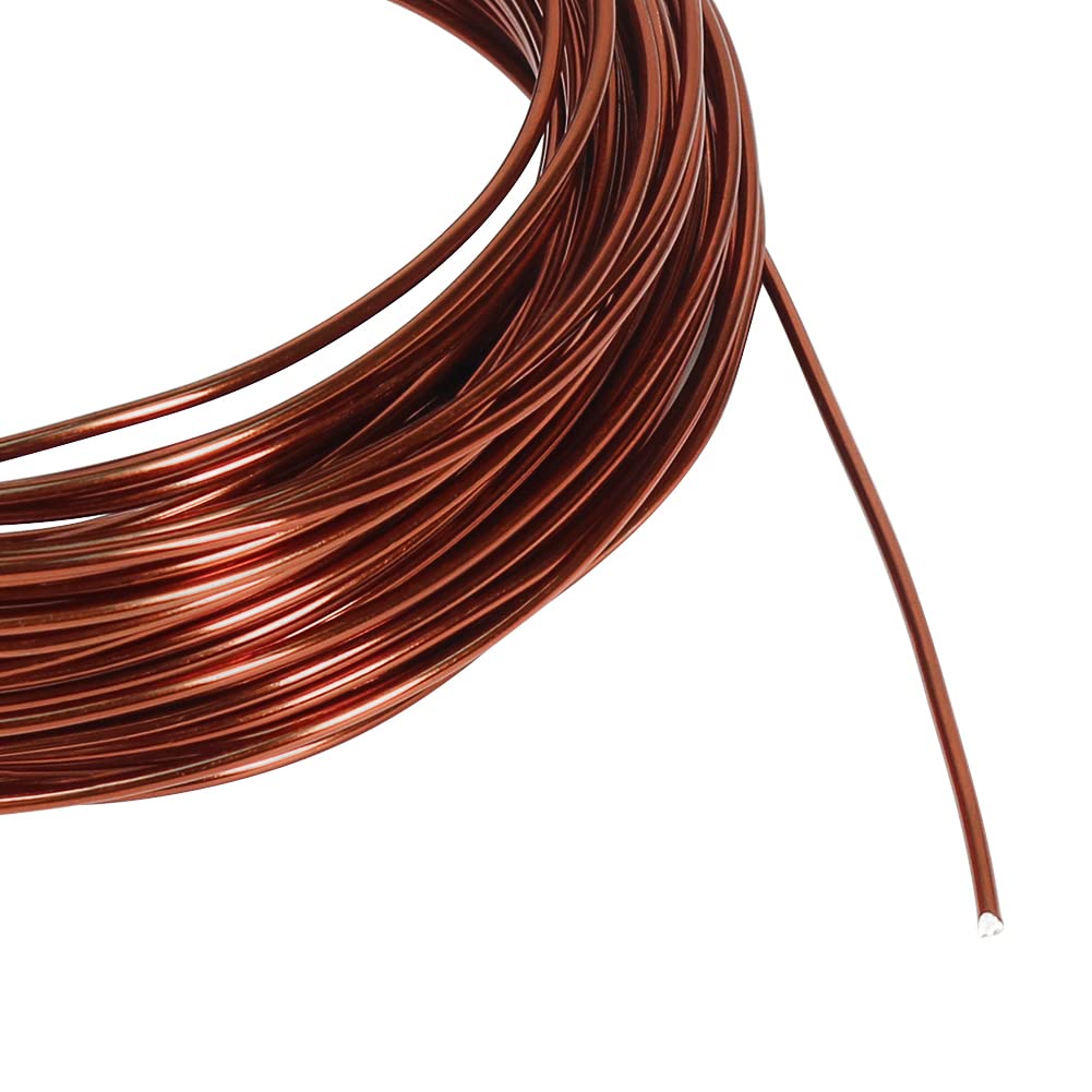 Tenn Well 9 Gauge Aluminum Wire, 50 Feet 3mm Bendable Craft Wire for Bonsai Training, Sculpting, Doll Making, Jewelry Making, Crafting (Bronze)