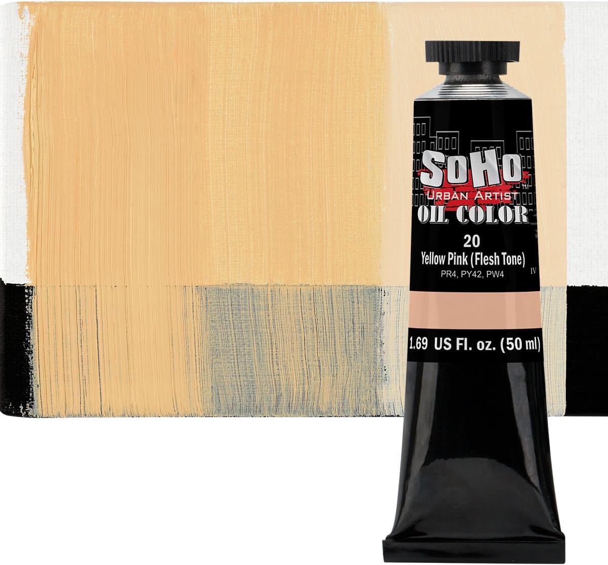 Soho Urban Artist Oil Paint - Flesh, 50 ml Tube - Best Valued Oil Colors for Painting, Excellent Pigment Load