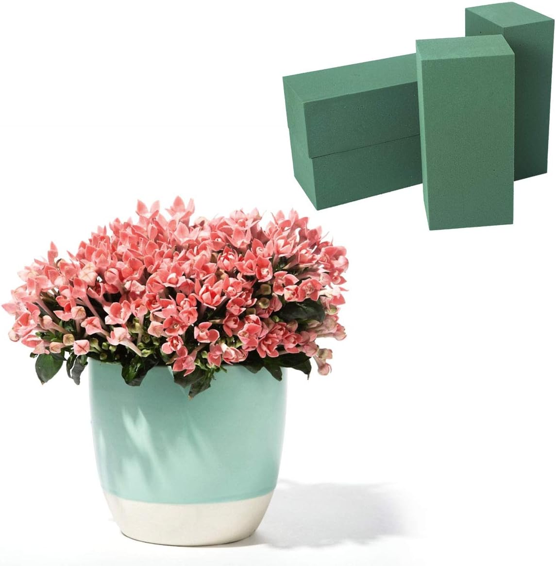 6 PCS Floral Foam Bricks, Florist Flower Foam Green Bricks Flower Arrangement Brick Supplies for Florist Craft