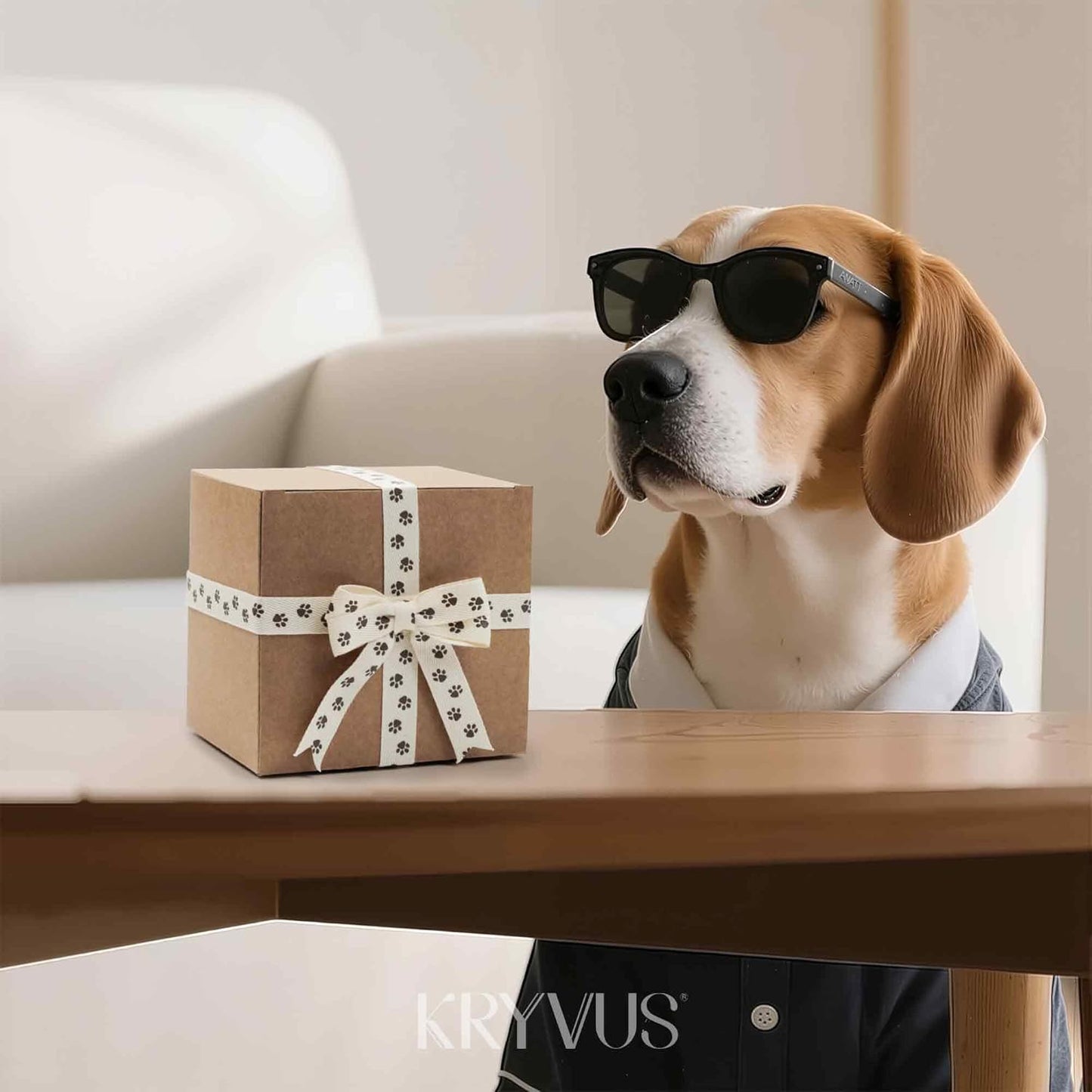 Paw Print Ribbon - 5/8 Inch x 12 Yards Natural Twill Tape Ribbon, Cotton Herringbone Ribbons for Gift Wrapping, Crafts, Dog Party Supplies, DIY Decoration