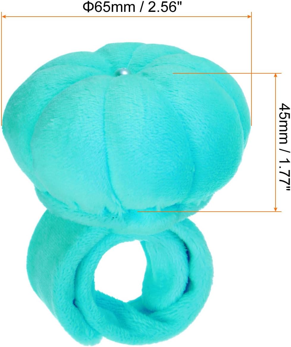 HARFINGTON Wrist Pin Cushions Band Sewing Needle Cushion Needle Holder Pincushions with Adjustable Strap Fit All Wrist Sizes for Sewing Quilting Needlework Crafts, Blue