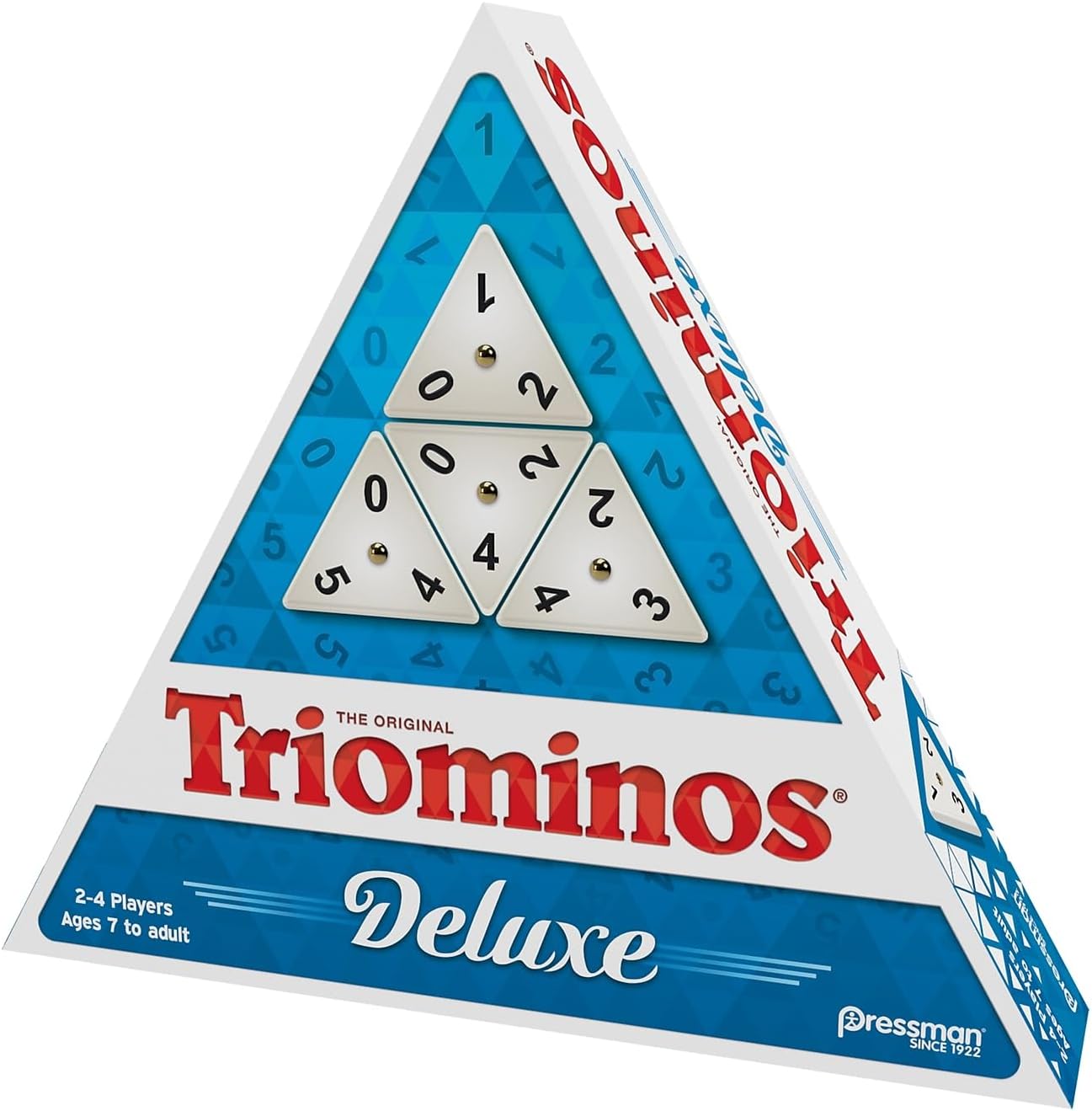 Pressman Tri-Ominos - Deluxe Edition Triangular Tiles with Brass Spinners, 5"