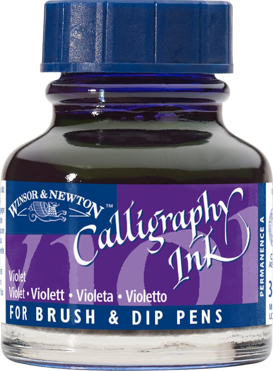 Winsor & Newton Calligraphy Ink, 30ml (1-oz) Bottle, Violet