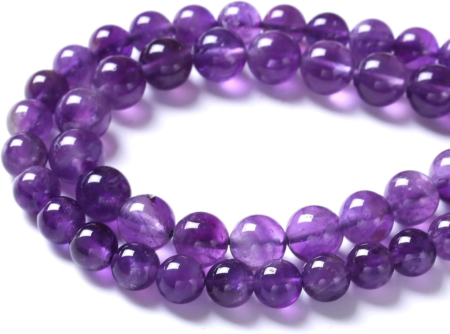 90pcs 4mm AAA Natural Amethyst Beads Crystal Energy Healing Power Stone Beadsfor Jewelry Making DIY Bracelet Necklace Accessories 15"