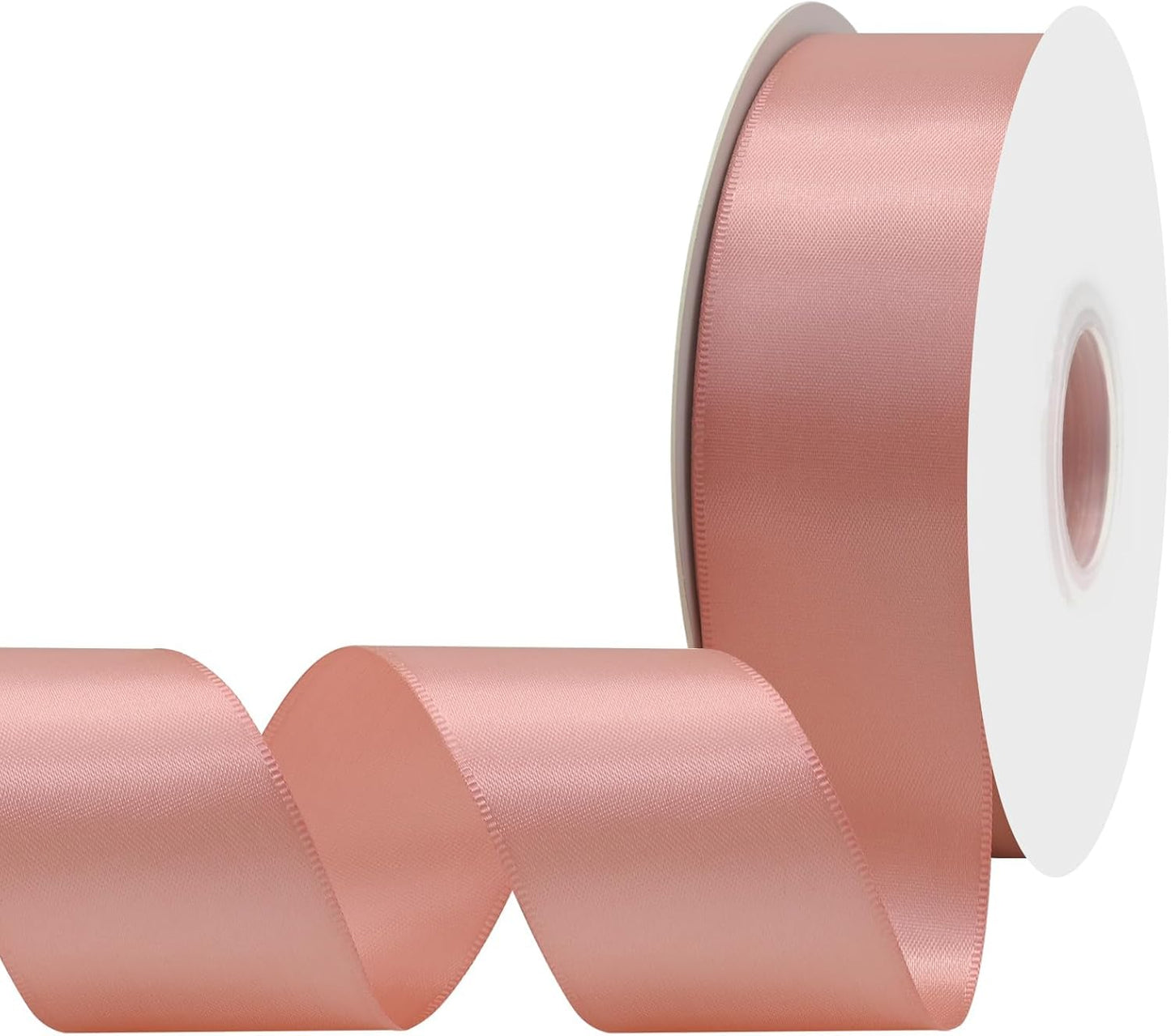 Dusty Rose Satin Ribbon 1-1/2" X 50 Yards Solid Color Double Faced Ribbons Perfect for Crafts Wedding Decor Bow Making Arts Sewing and More