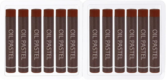 PATIKIL Brown Oil Pastels, 12Pcs Soft Oil Crayons Creamy Pastels Stick Art Supplies for Art Painting Drawing Blending Graffiti for Artists Beginners