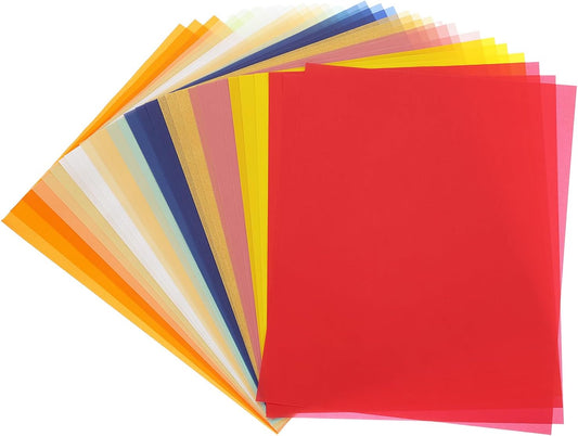 PATIKIL 30 Sheets Vellum Paper 8.5x11inches, Printable Translucent Paper 100GSM Colored for Invitations Laser Inkjet Printing Card Making Crafting Wedding Tracing, Multicolored