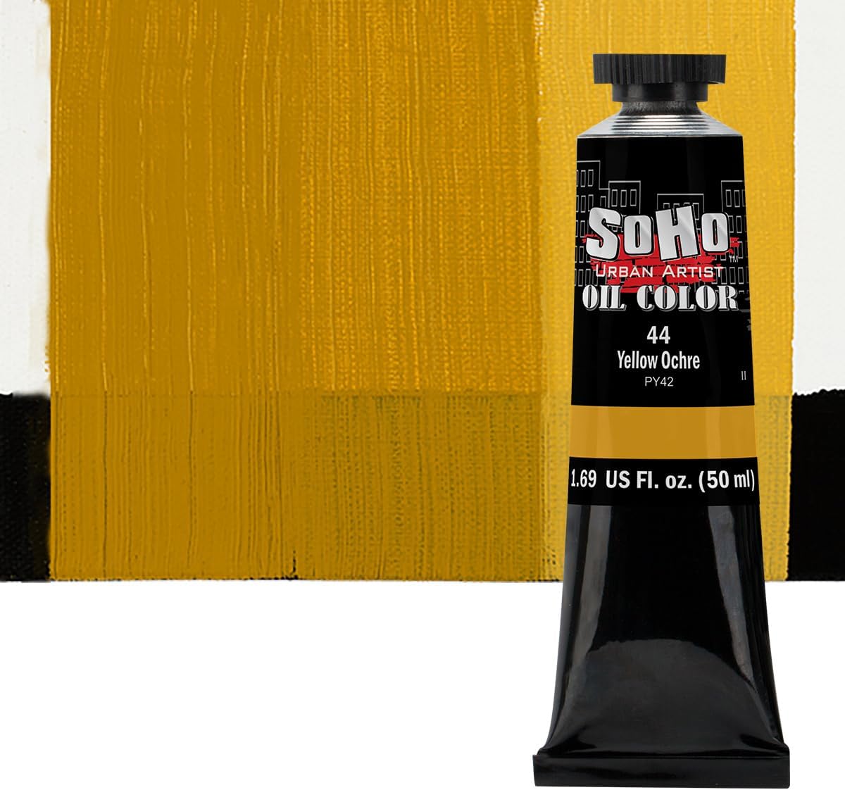 Soho Urban Artist Oil Paint - Yellow Ochre, 50 ml Tube - Best Valued Oil Colors for Painting, Excellent Pigment Load