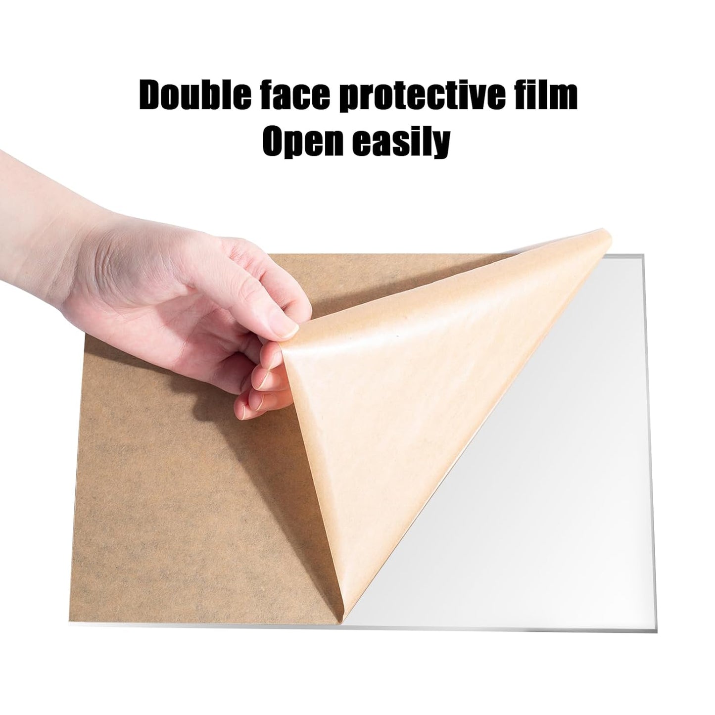 2 Pack Clear Acrylic Sheets for Laser Cutting 1/8inch Thick 8×12in Plexiglass Sheets for Craft Easy-Process Transparent Plastic Blanks Sheets with Protective Paper for Picture Frames