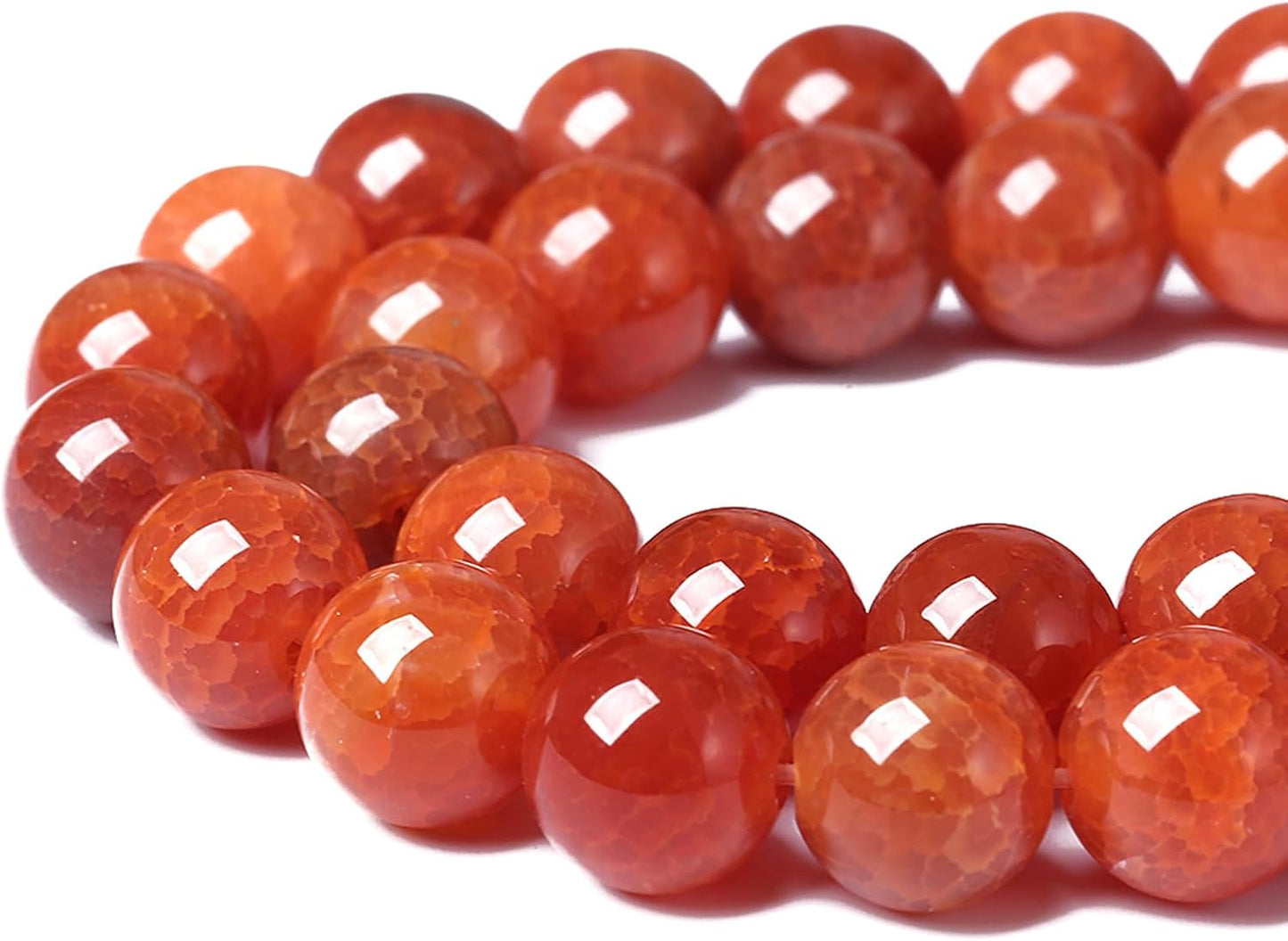 4mm 90pcs Natural Red Dragon Vein Agate Stone Beads for Jewelry Making Energy Healing Round Beads DIY Bracelet Necklace Accessories 15" (4mm, Red Dragon Vein Agate)