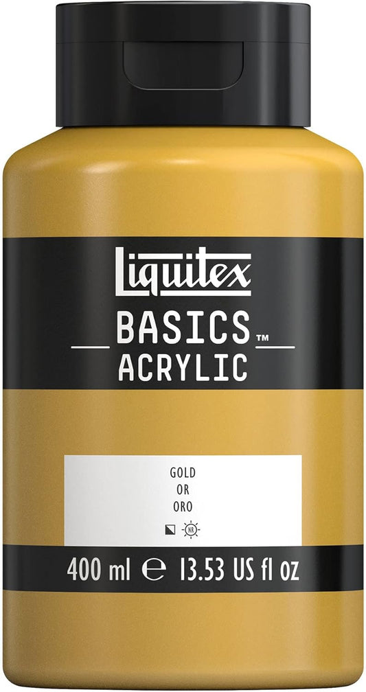 Liquitex BASICS Acrylic Paint, 400ml (13.5-oz) Bottle, Gold