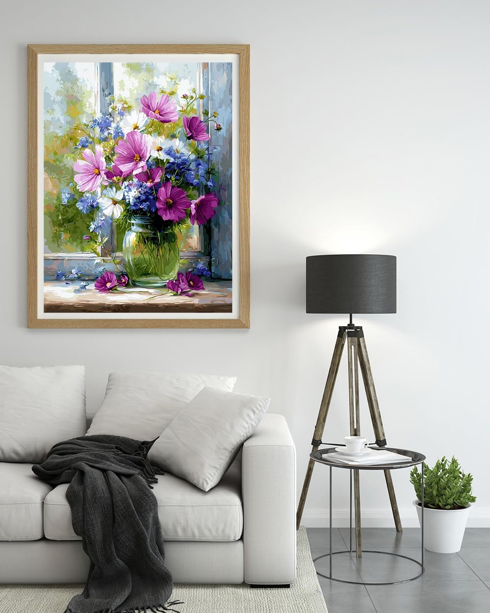 Moohue 14 ct Counted Cross Stitch Kits for Adults Flowers Cross Stitch Patterns Stamped Printed Cross Stitch Kits (Flowers 3)