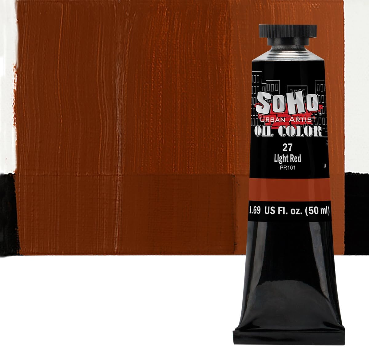 Soho Urban Artist Oil Paint - Light Red, 50 ml Tube - Best Valued Oil Colors for Painting, Excellent Pigment Load