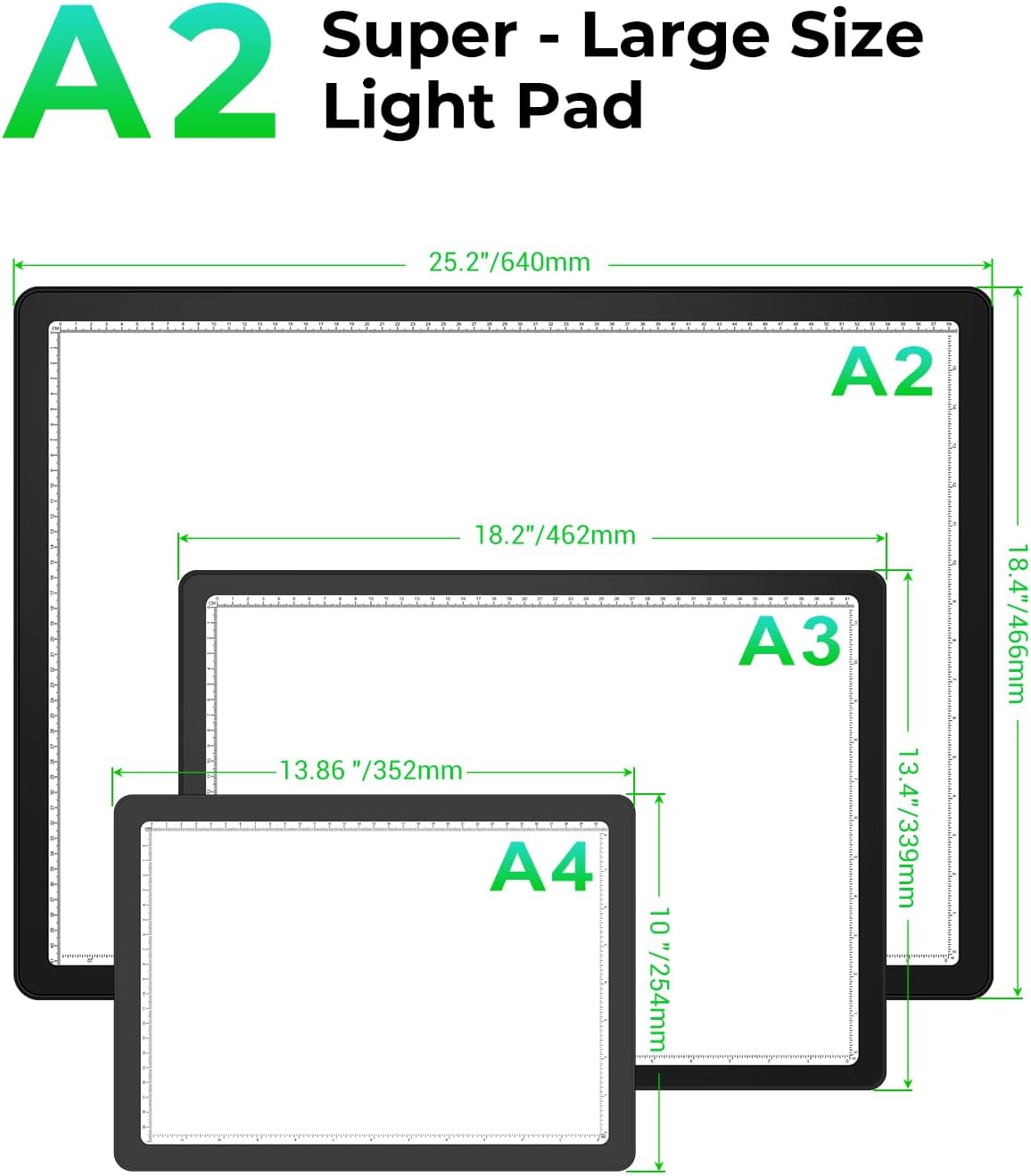Rechargeable A2 Extra Large Diamond Art Light Board,Bawaslom Light Pad for Tracing with 5000mAh Battery,Magnetic Attraction,Lightbox for Tracing and Drawing,Sketching,Diamond Painting,Weeding Vinyl